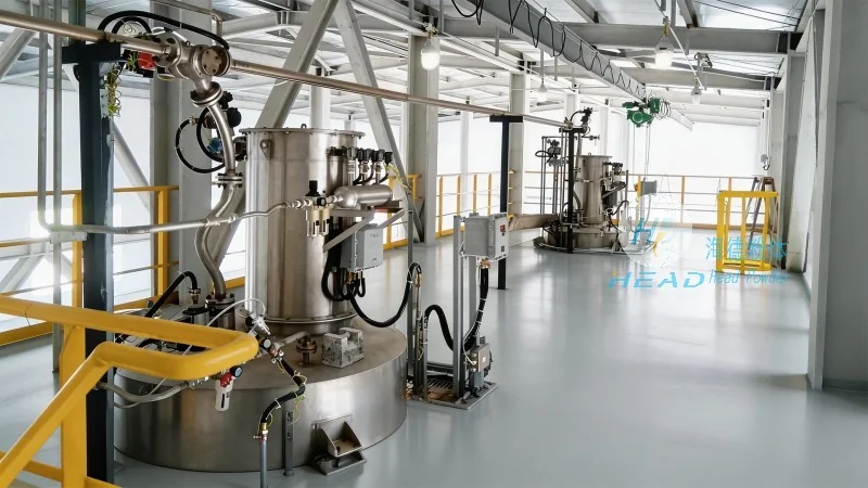 Kế hoạch truyền tải bằng khí nén với bột nở