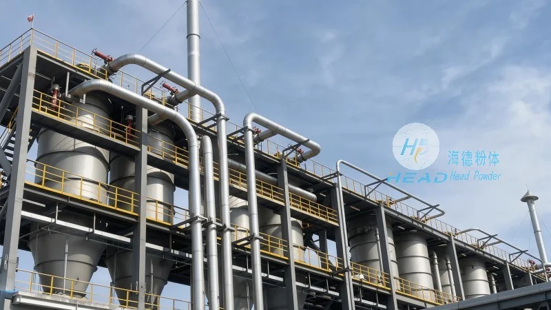 Ví dụ về đường ống thép không gỉ 304 dùng để vận chuyển bột thực phẩm tại Zielona Góra, Ba Lan