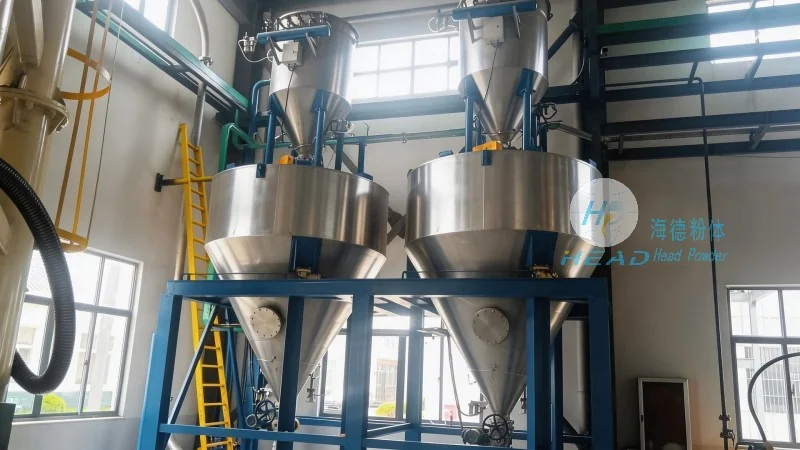 Phương pháp vận chuyển hạt chứa thực phẩm bằng nhựa và khí