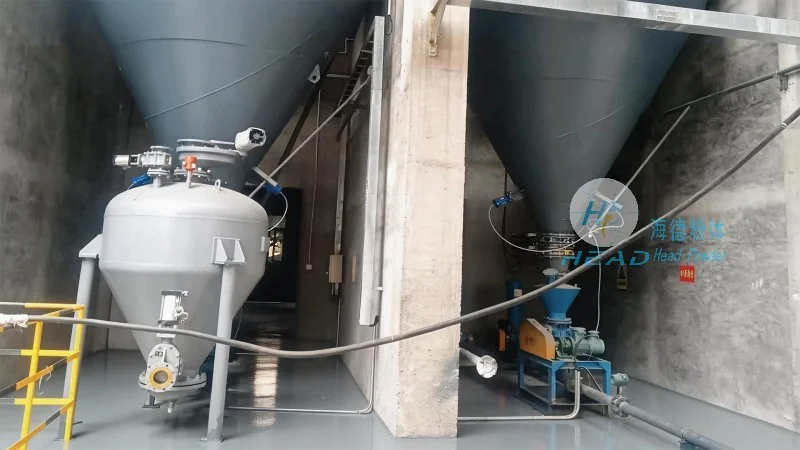 Phương pháp vận chuyển bằng khí để xử lý viên nhựa tái chế